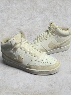 Nike Court Vision Mid White Light Orewood Brown Sneakers Womens 9